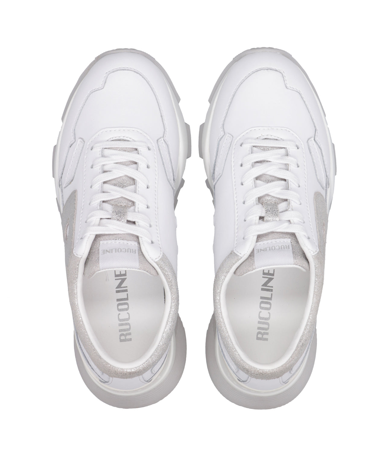 Rucoline | Sneakers Aki 304 Soft Bianco e Argento