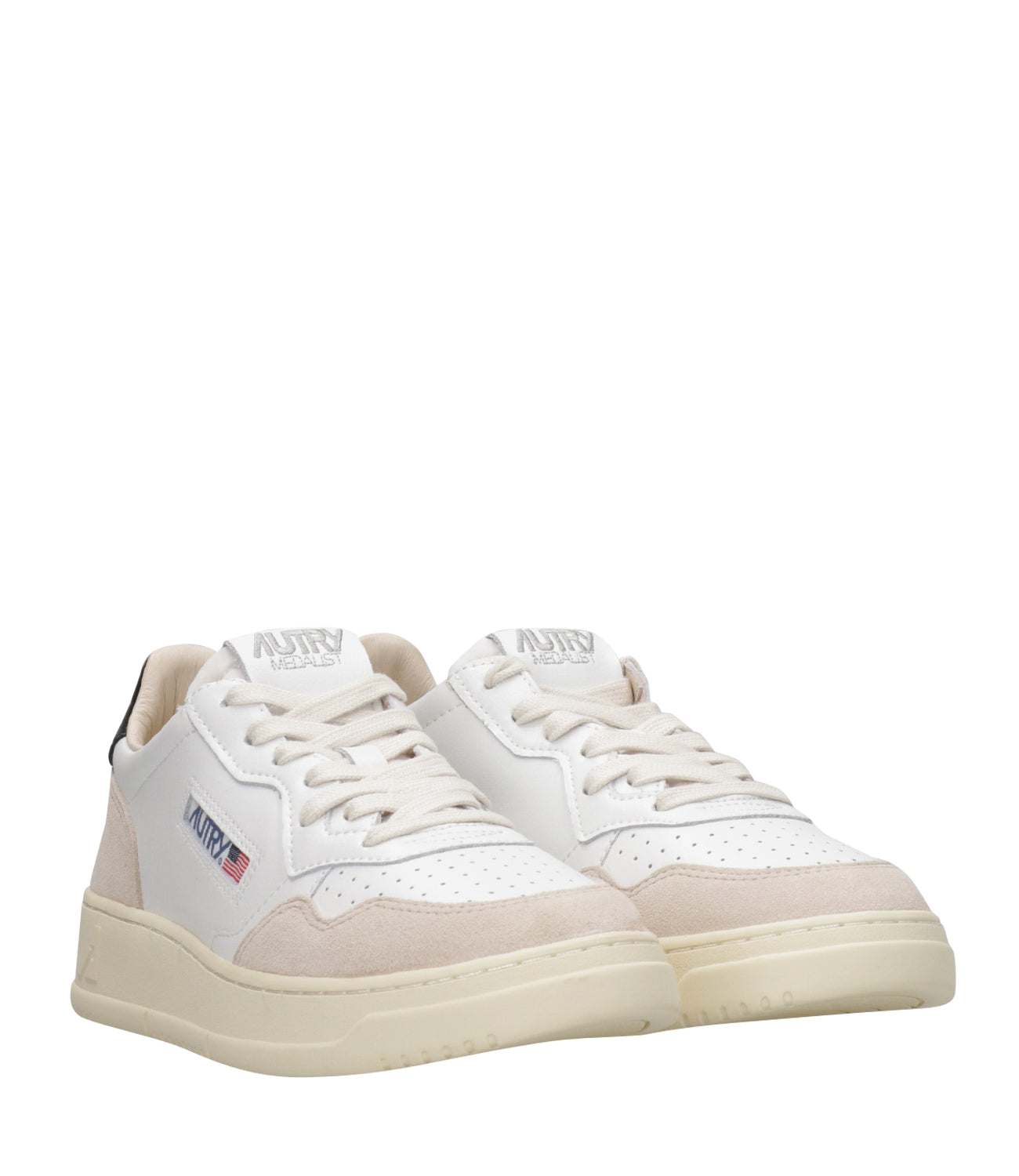 Autry | Medalist Low White and Black Sneakers