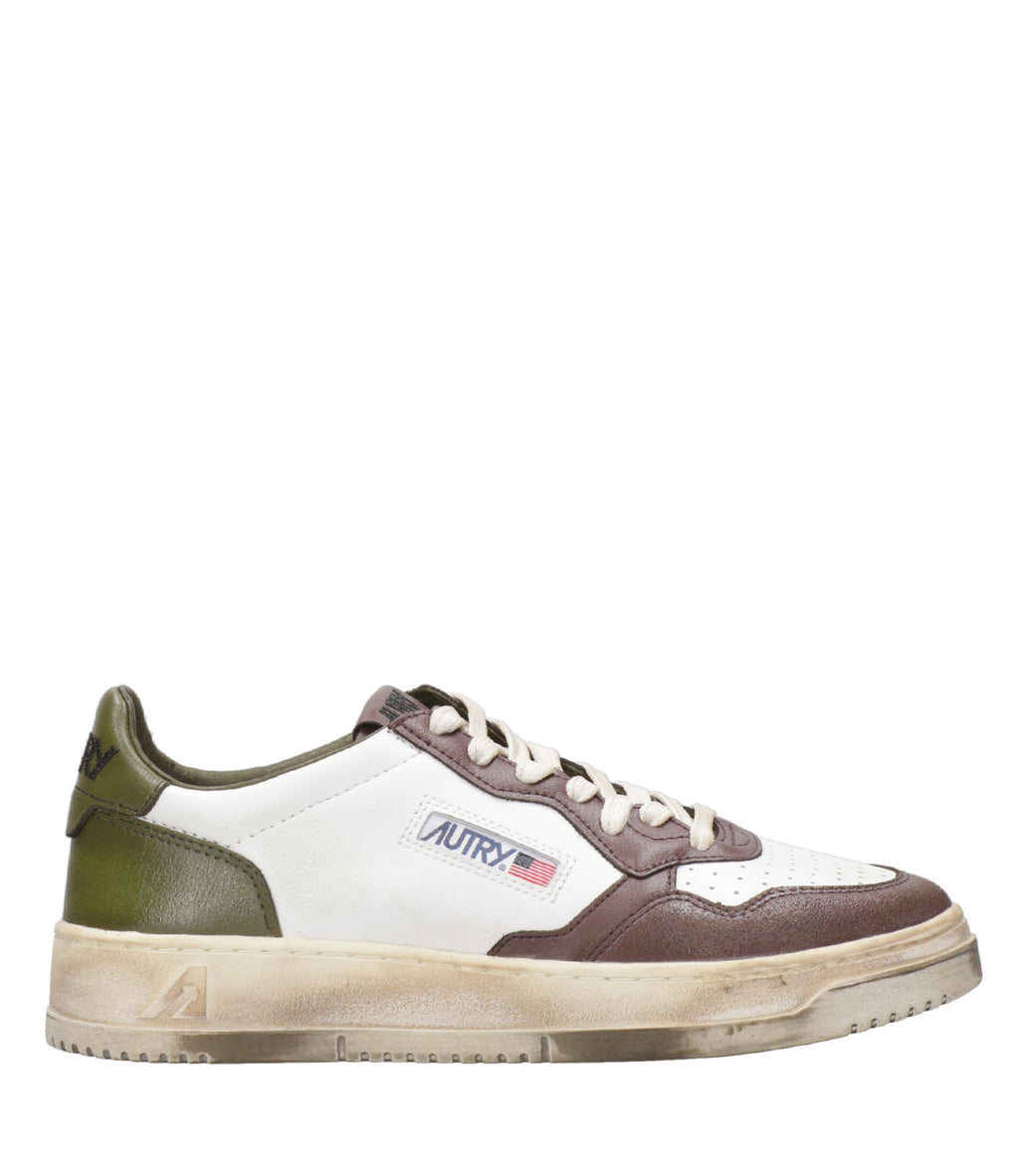Autry Autry Sneakers Sup Vint Low Marrone e Verde AVLM