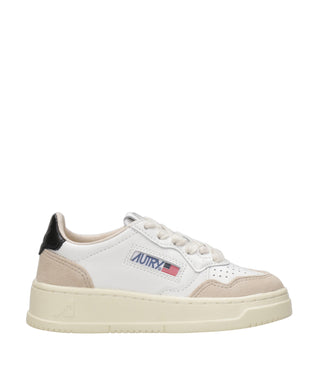 Autry Kids | Sneakers Medalist Low Bianco e Nero