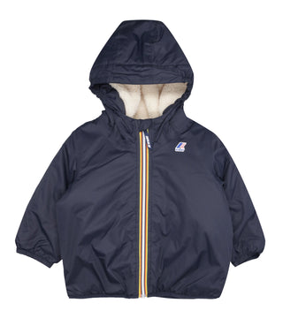 K-Way Kids | E. Le Vrai 3.0 Claudine Teddy Bear Jacket, Navy Blue
