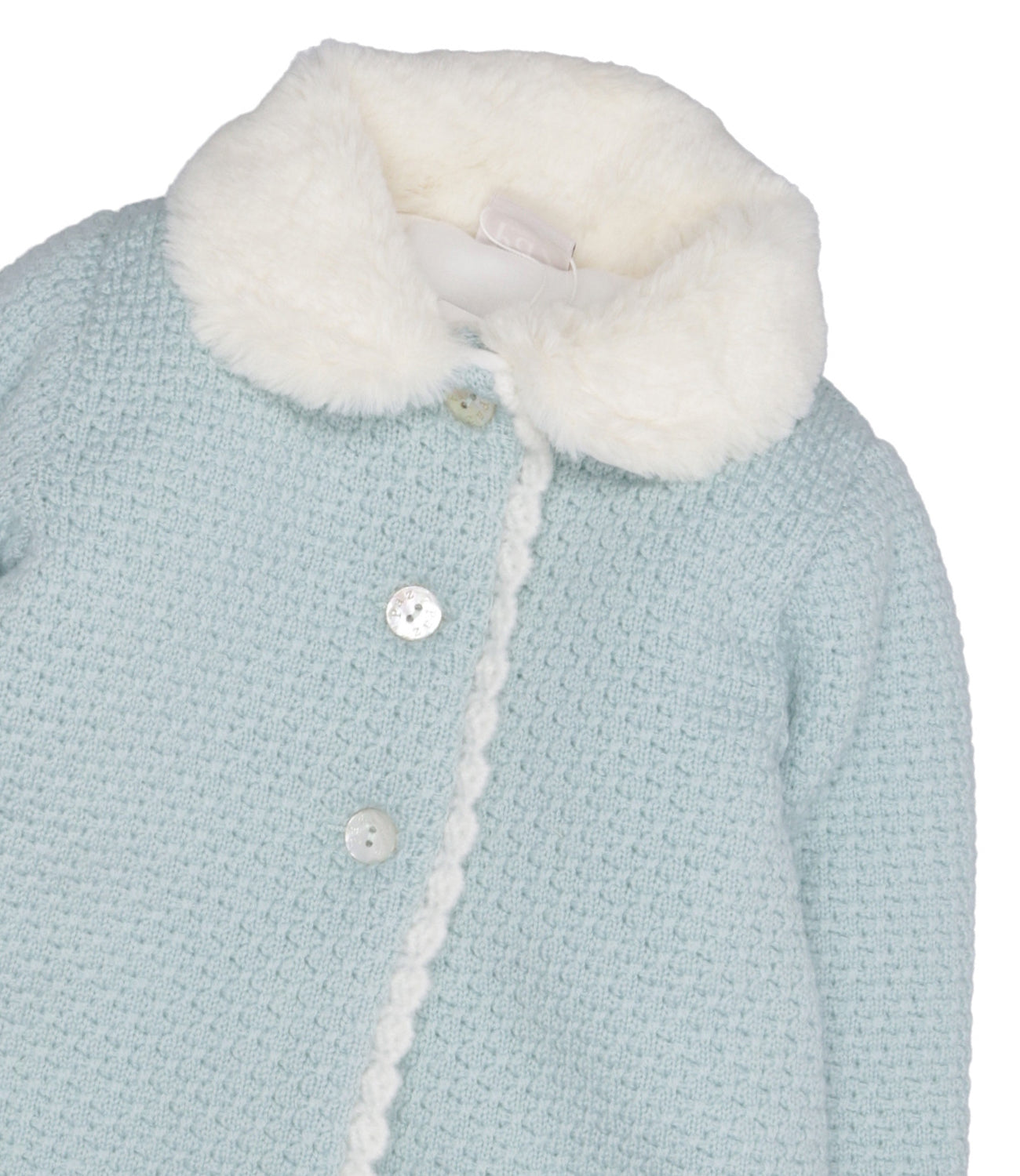 Paz Rodriguez | Cappotto Verde Acqua e Panna