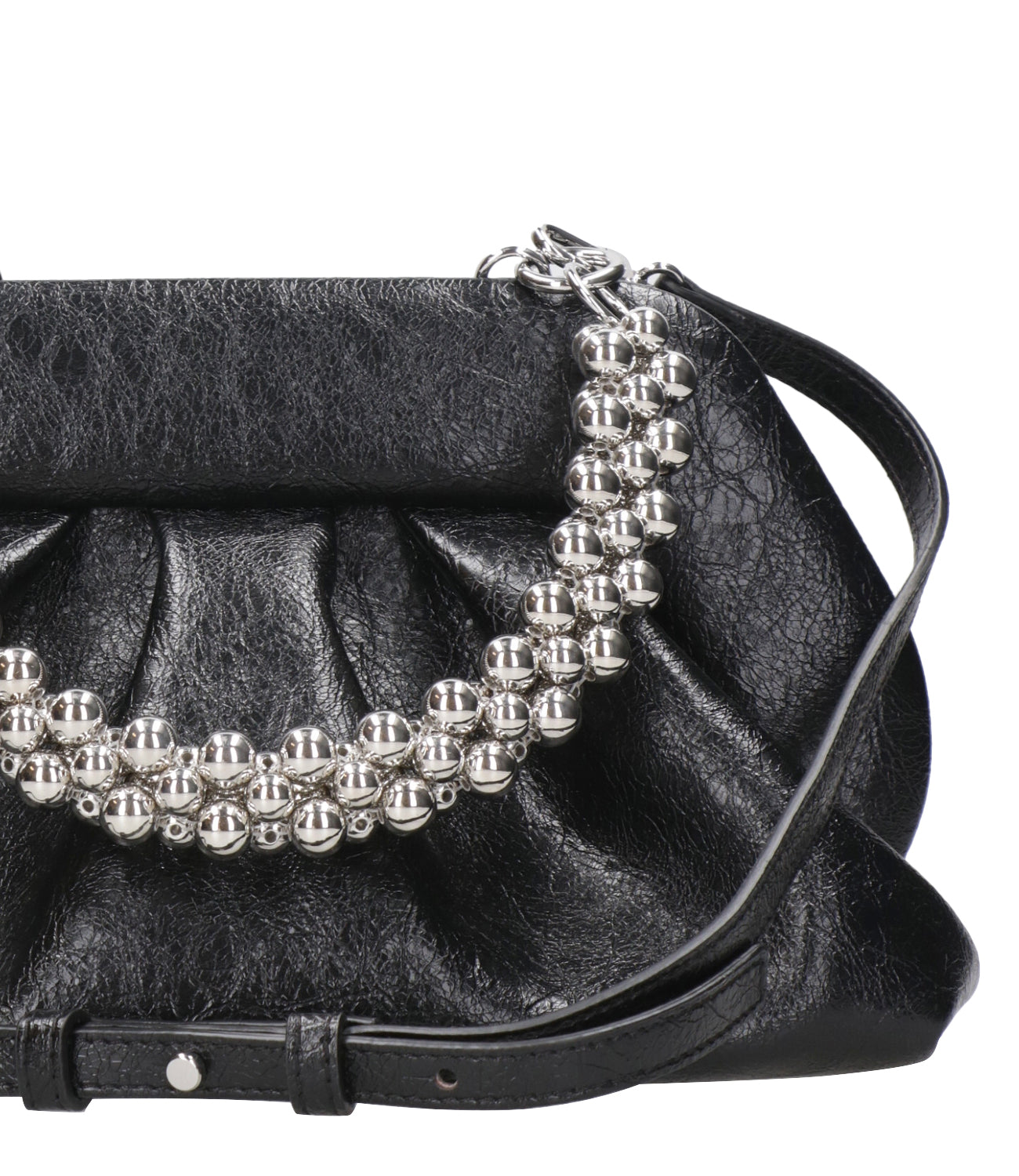 Themoiré | Tia clutch bag handle beads Black