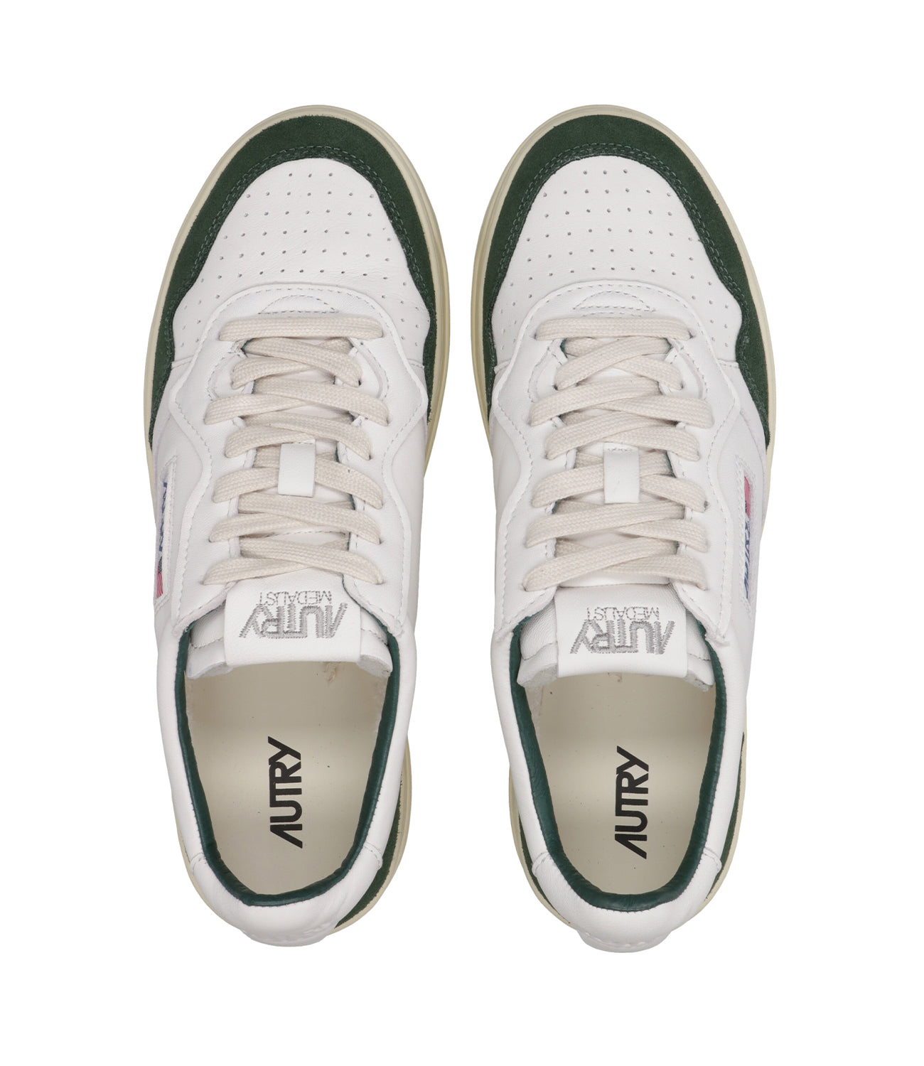 Autry | Medalist Low Man Sneakers White and Green