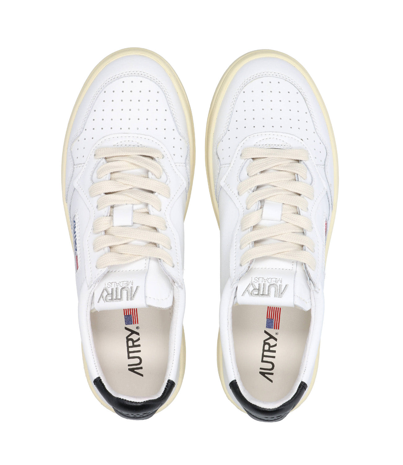 Autry | Medalist Low Man Sneakers White and Black