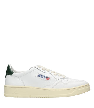 Autry | Sneakers Medalist Low Man Bianca e Verde Scuro