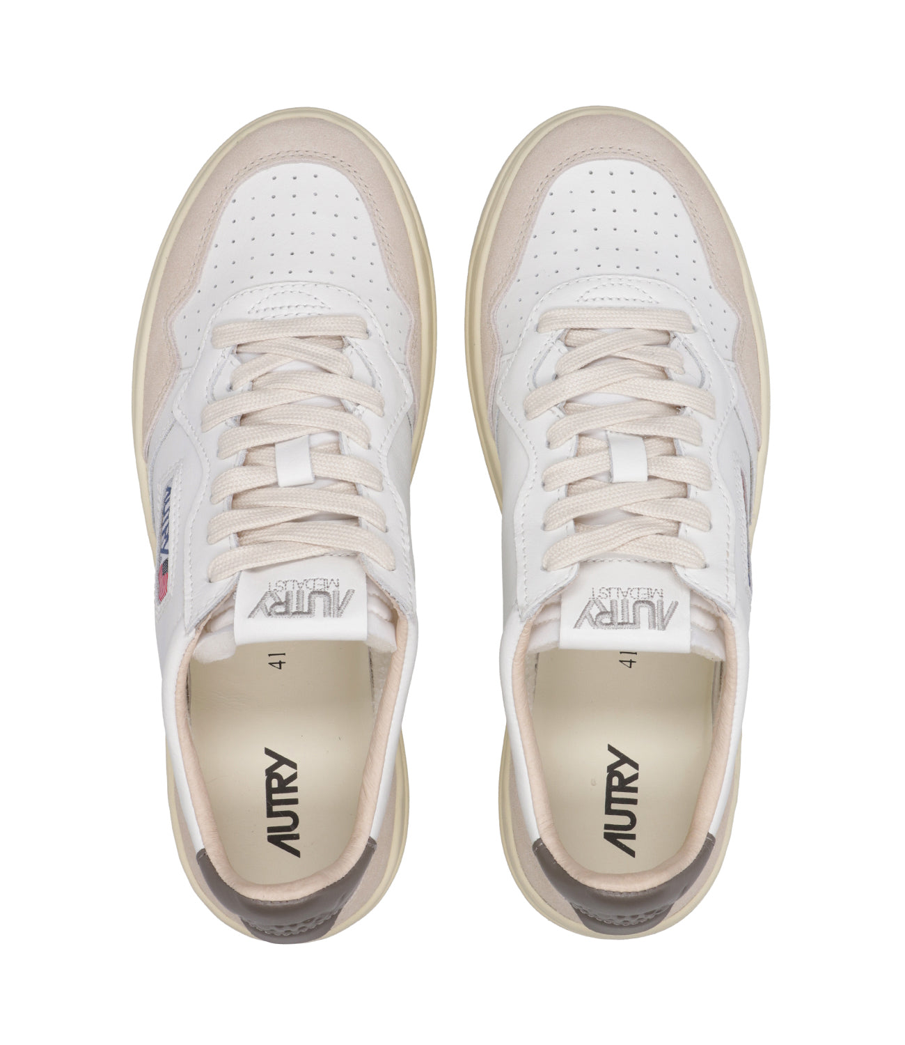 Autry | Medalist Low Man Sneakers White and Gray