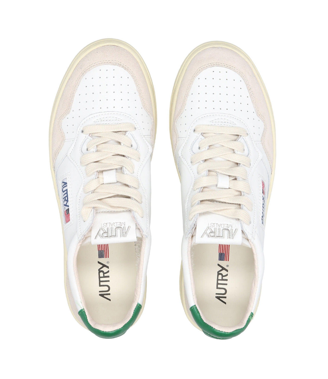 Autry | Medalist Low Man Sneakers White and Green
