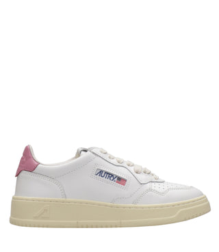 Autry | Medalist Low Woman White and Pink Sneakers