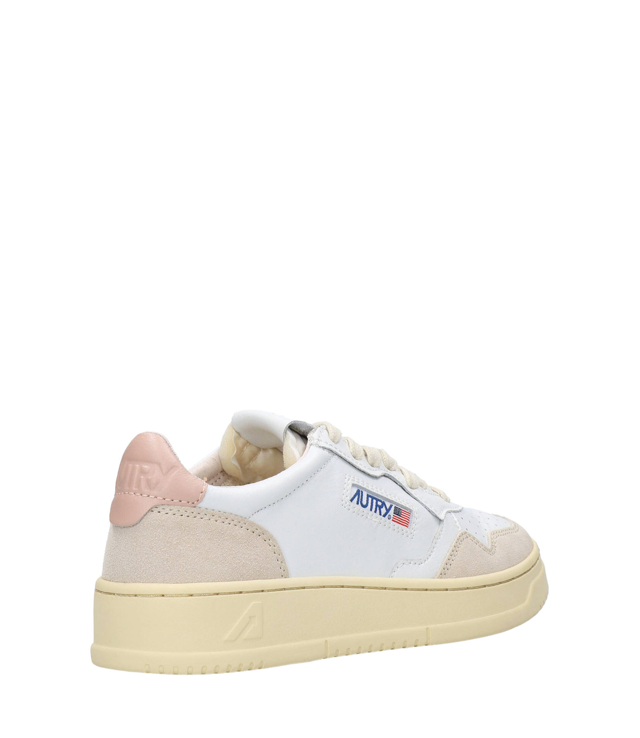 Autry | Medalist Low Wom Lea White and Powder Sneakers