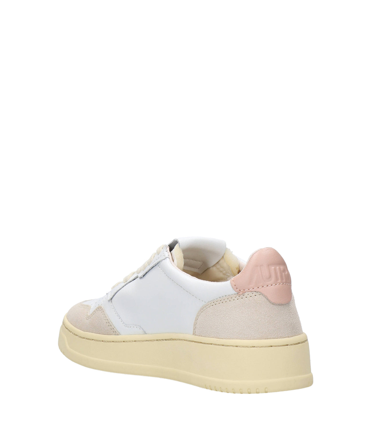Autry | Medalist Low Wom Lea White and Powder Sneakers