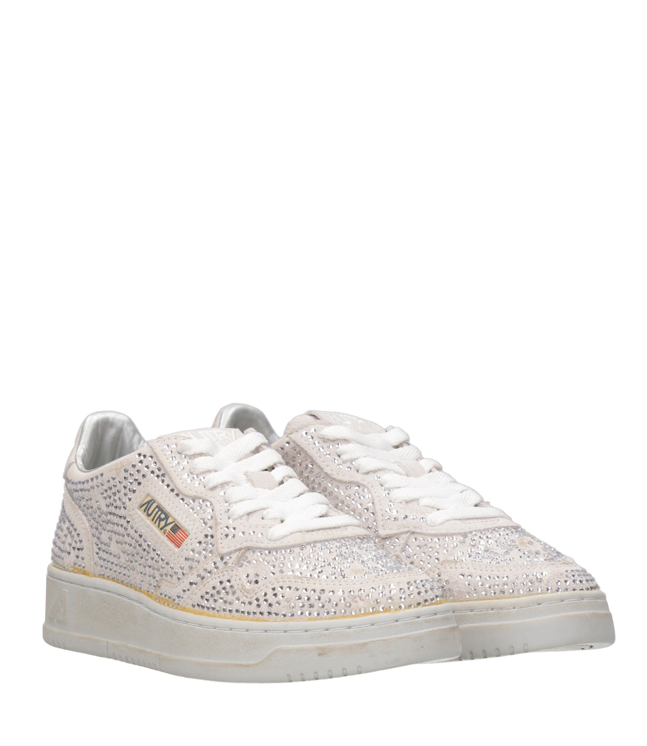 Autry | Sneakers Medalist Low Crystal Argento
