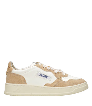 Autry | Sneakers Medalist Low Woman Bianco e Sabbia