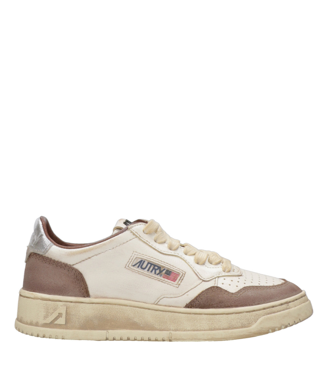 Autry | Sneakers Sup Vint Low Woman Bianco e Fango