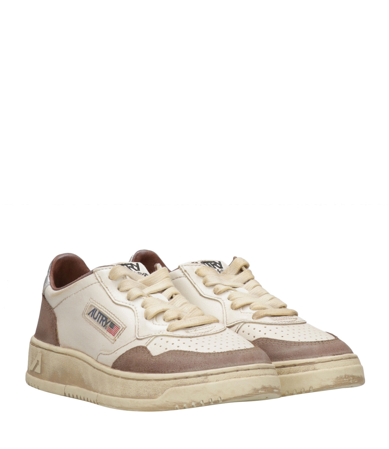 Autry | Sneakers Sup Vint Low Woman Bianco e Fango