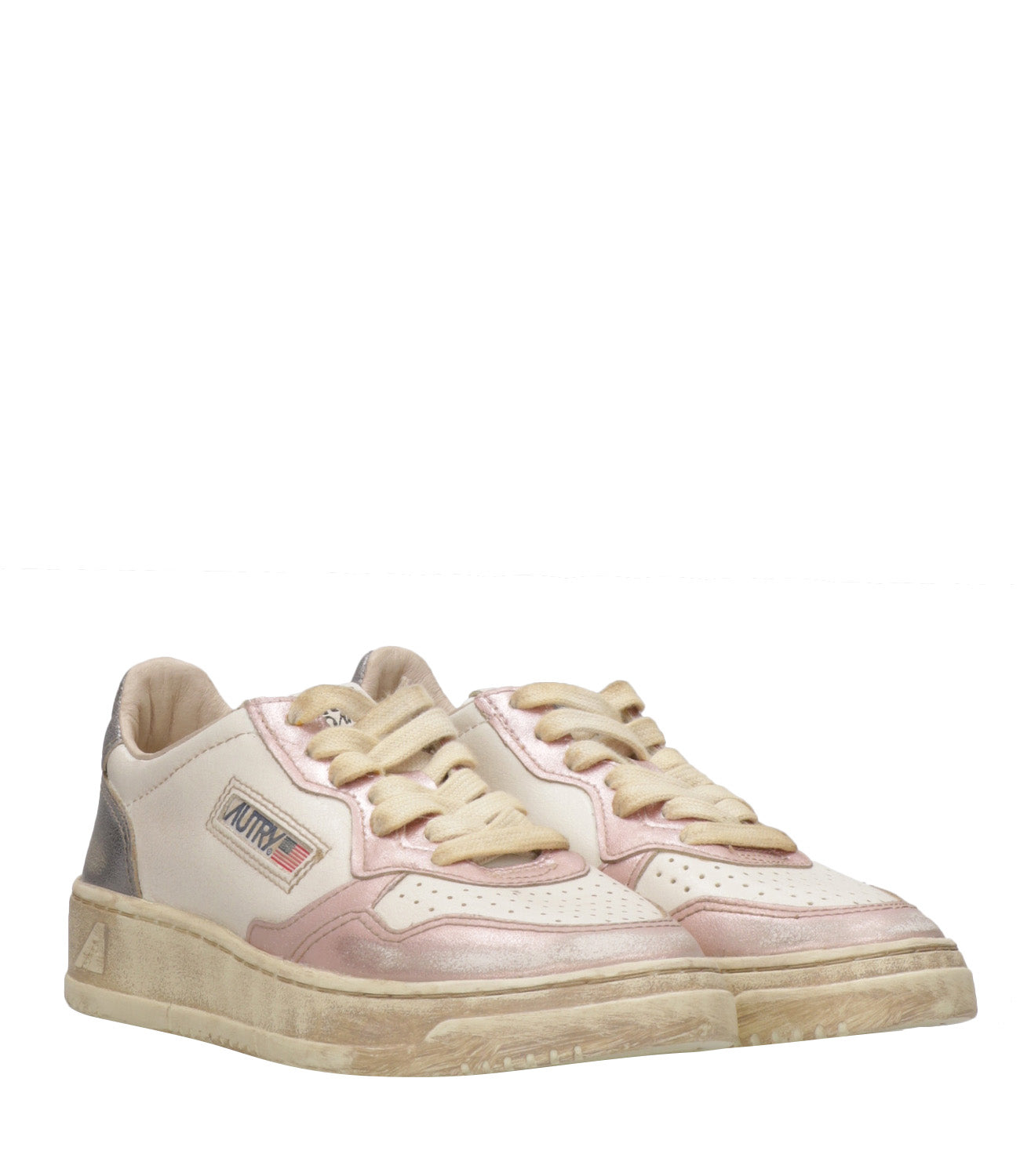 Autry | Sneakers Sup Vint Low Woman Rosa e Nero