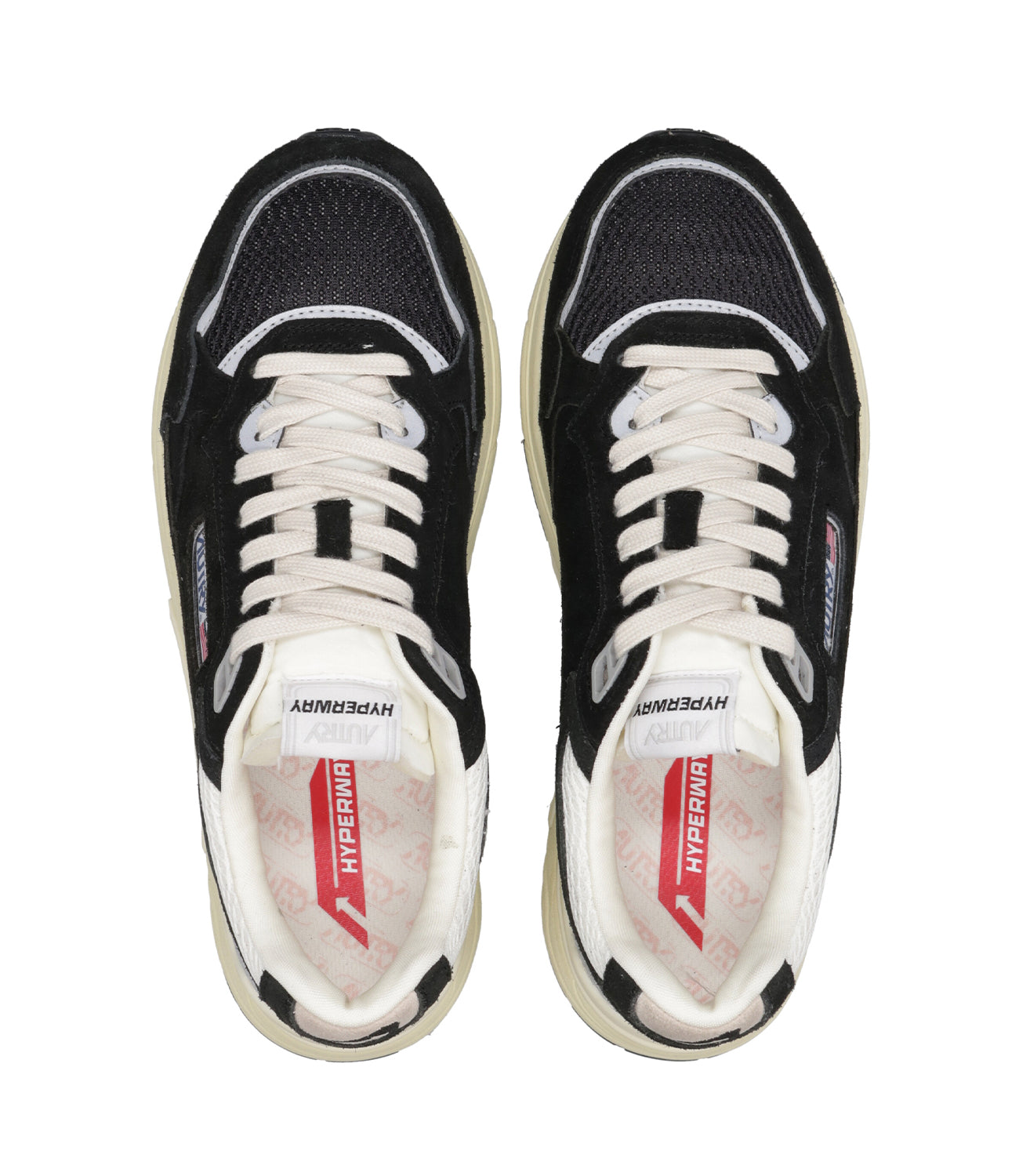 Autry | Sneakers Hyperway Low Man Suede Nero e Argento
