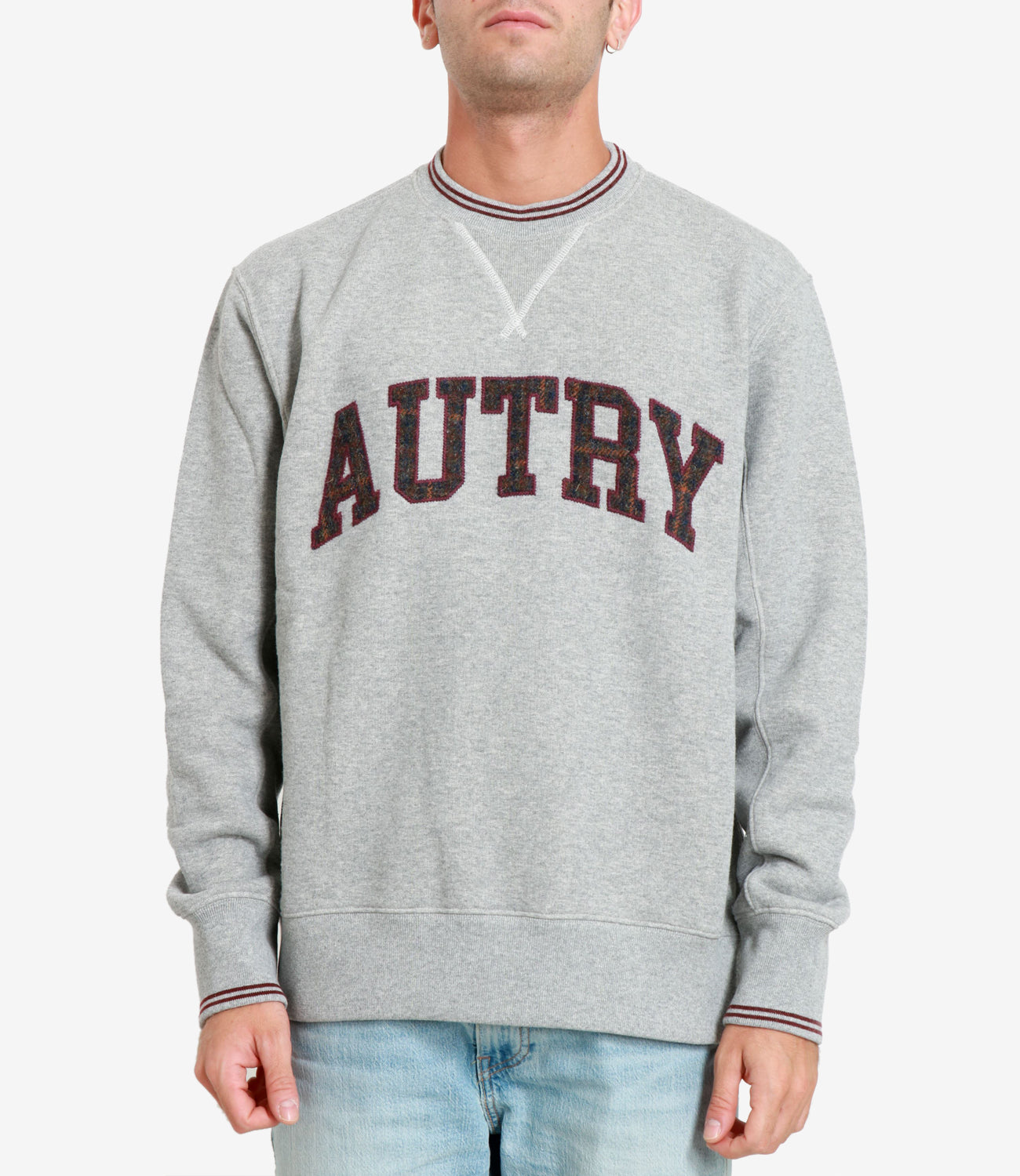 Autry | Felpa Grigio e Bordeaux