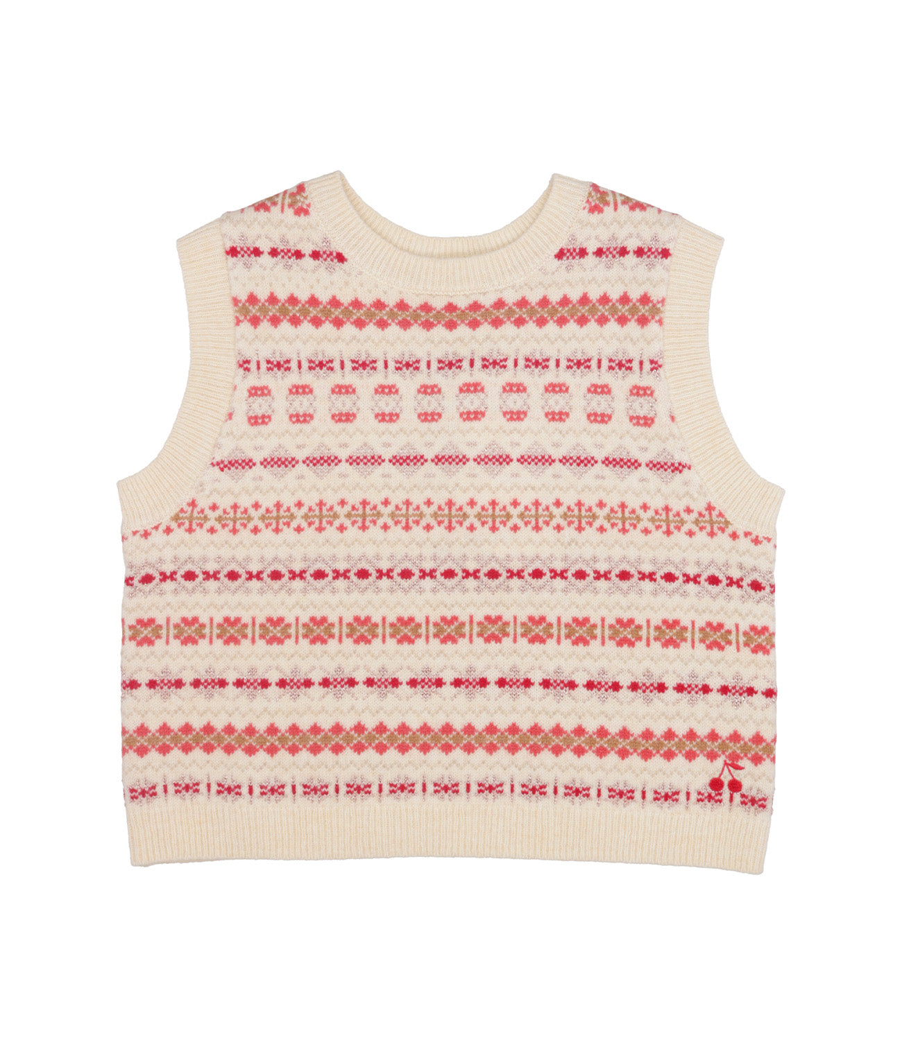 Bonpoint | Gilet Jetlana Sabbia e Rosso scuro