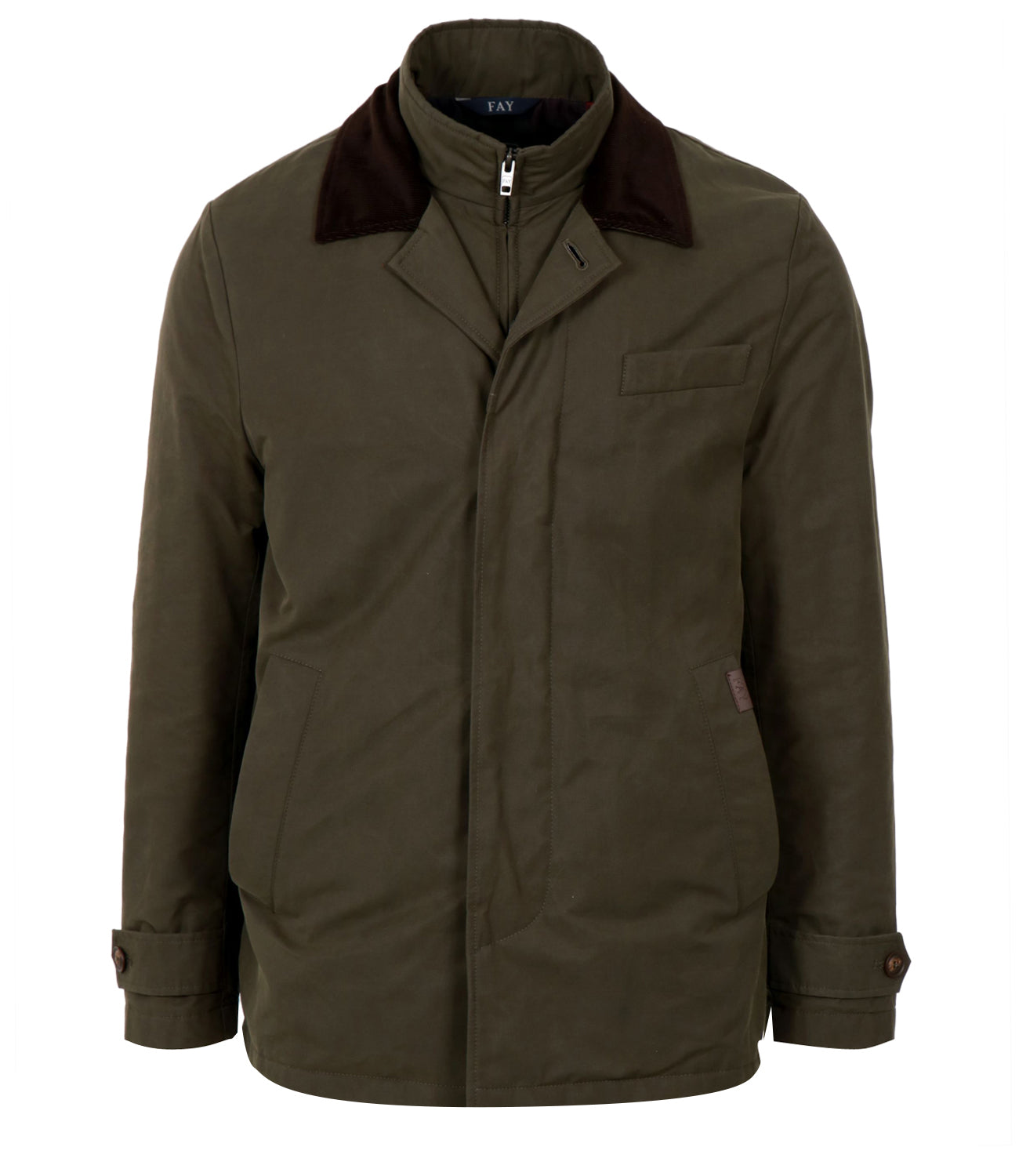 Fay | Giubbotto Morning Raincoat Verde militare