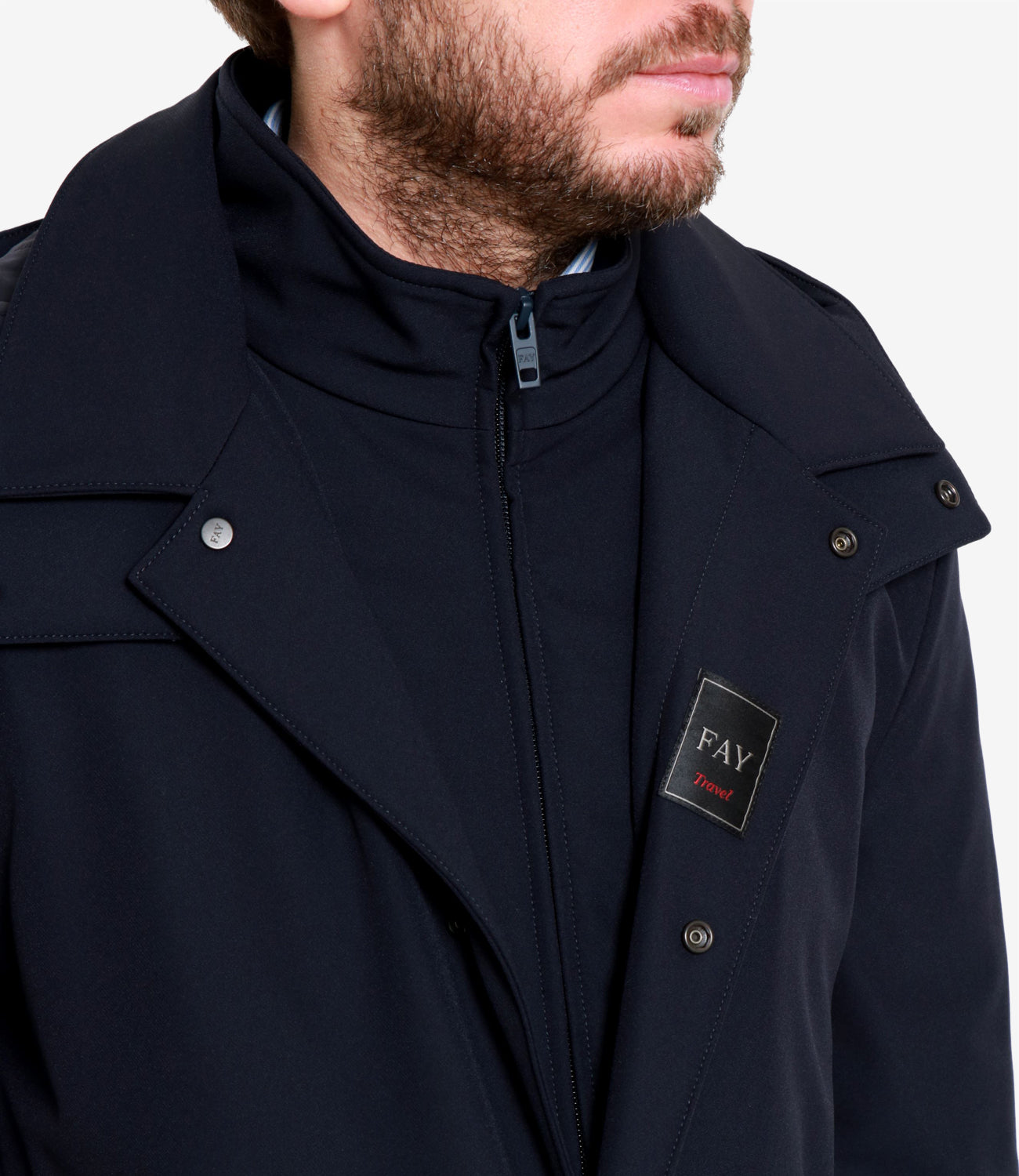 Fay | Cappotto New Morning Travel Blu navy