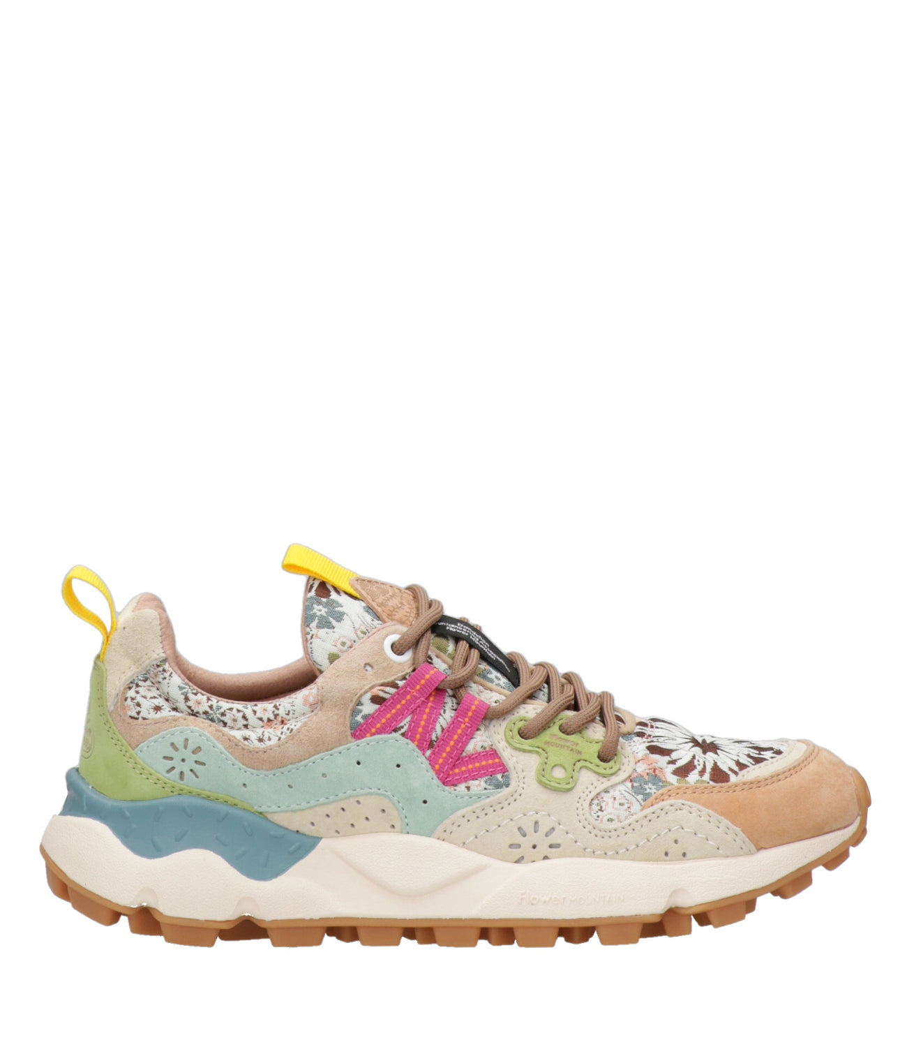 Flower Mountain | Sneakers Yamano 3 Nocciola Verde e Celeste