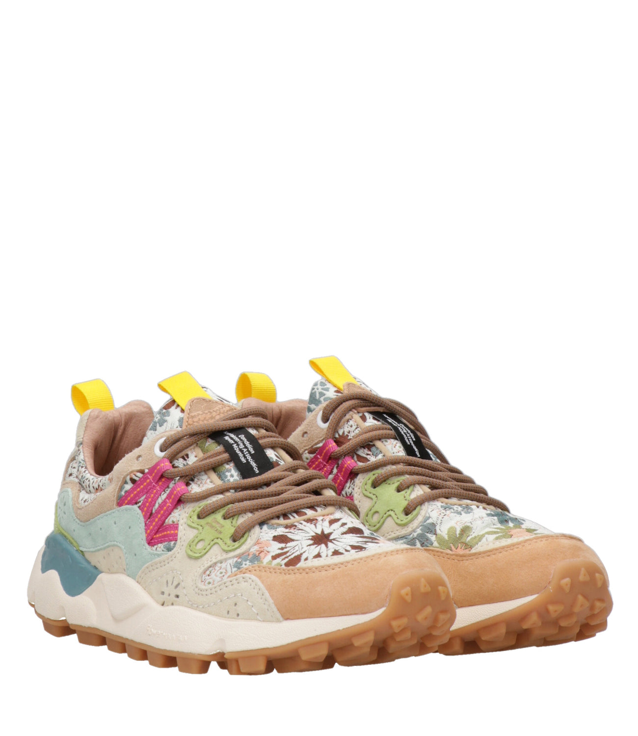 Flower Mountain | Sneakers Yamano 3 Nocciola Verde e Celeste
