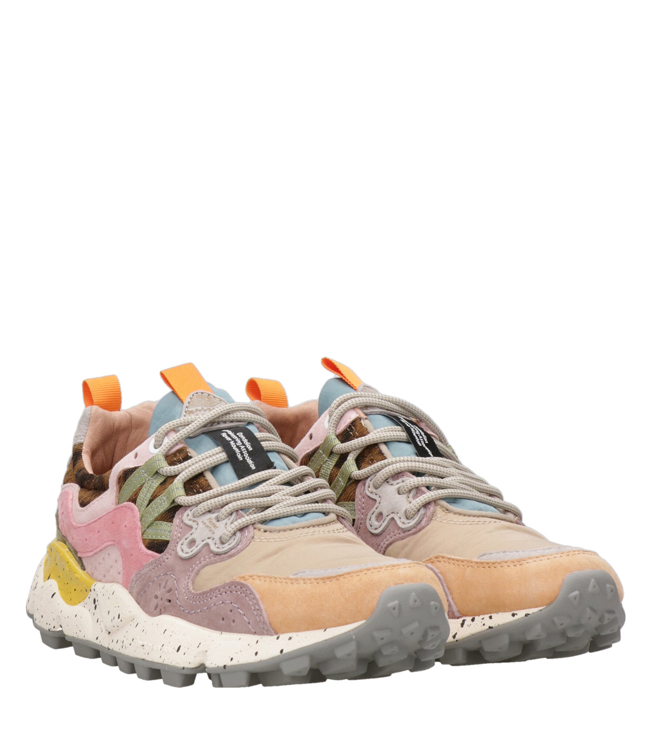Flower Mountain | Sneakers Yamano 3 Beige Rosa e Celeste