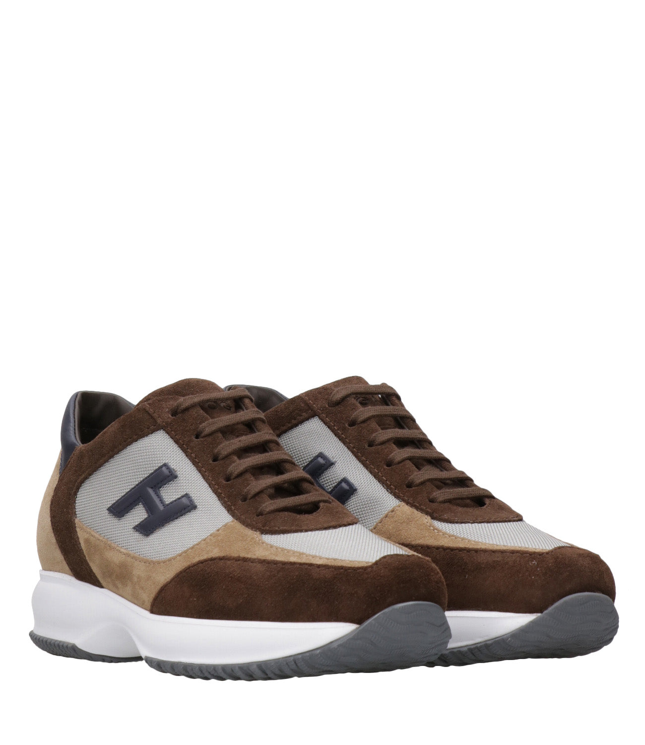 Hogan | Sneakers Interactive H 3D Marrone Tabacco e Grigio