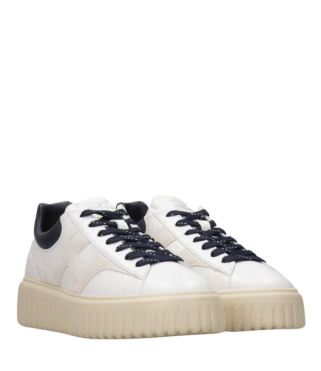 Hogan | Sneakers H-Stripes Bianco e Blu navy