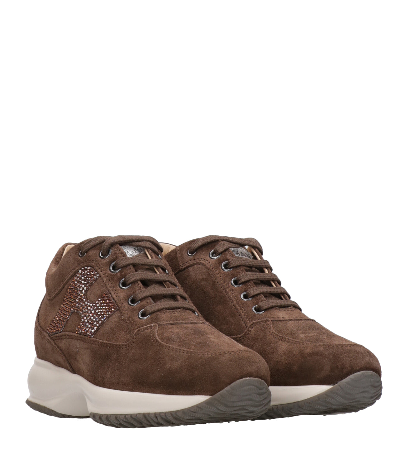 Hogan | Sneakers Interactive H Strass Tabacco