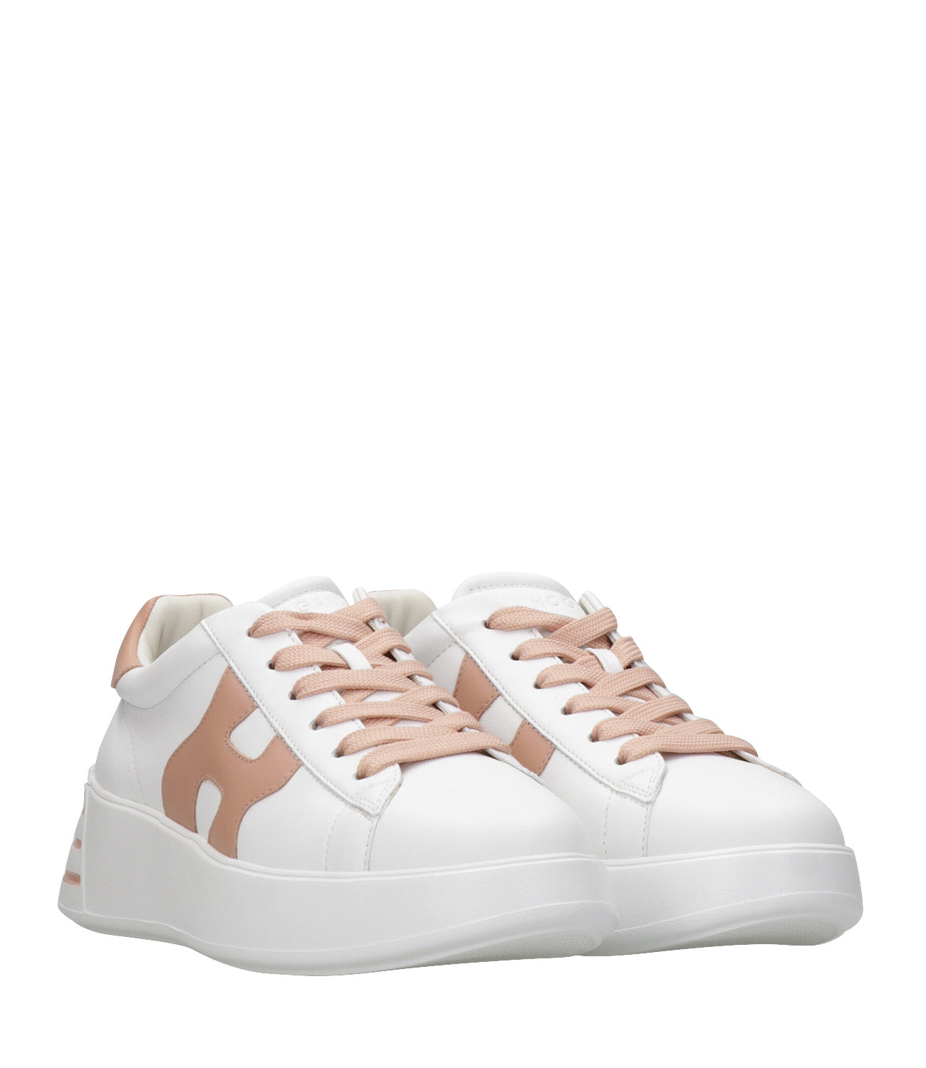 Hogan | Sneakers Rebel H564 Bianco e Caramello