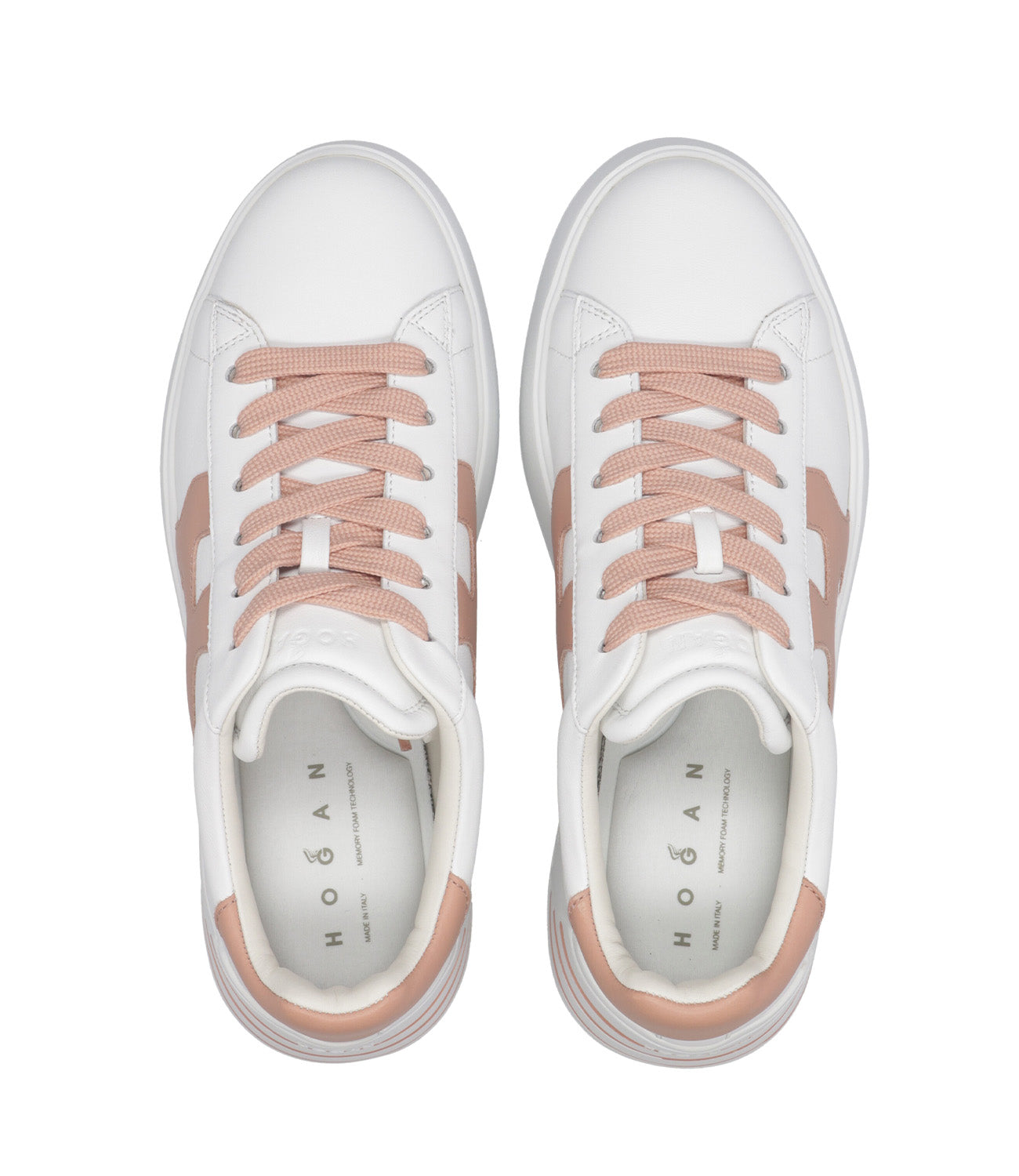Hogan | Sneakers Rebel H564 Bianco e Caramello