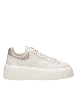 Hogan | Sneakers H-Stripes Allacciato Cipria e Toffee