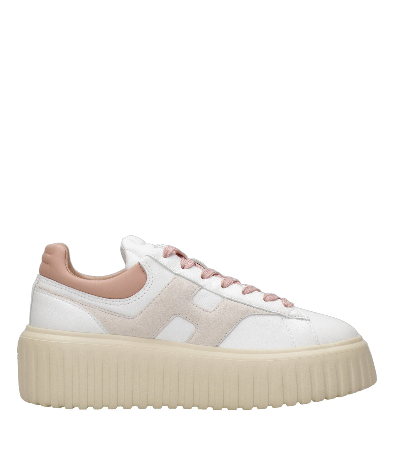 Hogan | Sneakers H-Stripes Bianco e Rosa