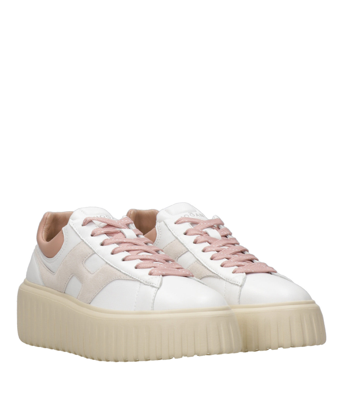 Hogan | Sneakers H-Stripes Bianco e Rosa
