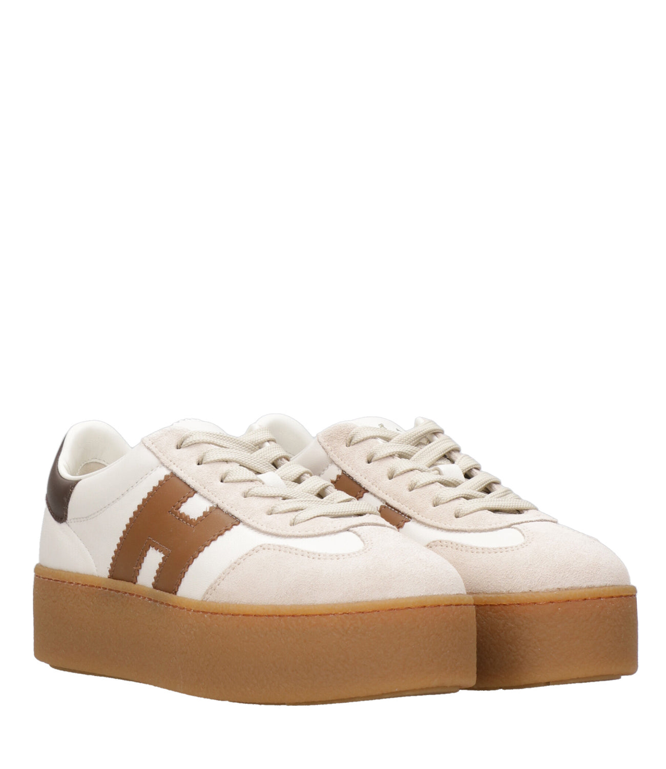 Hogan | Sneakers H698 Allacciato H Avorio e Biscotto