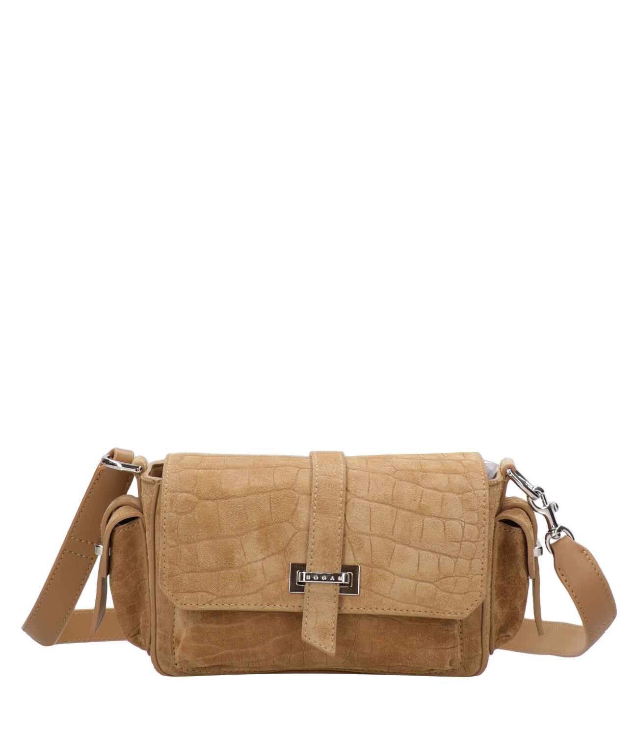 Hogan | Borsa a Tracolla H01R Flap Bag Piccola Cammello chiaro