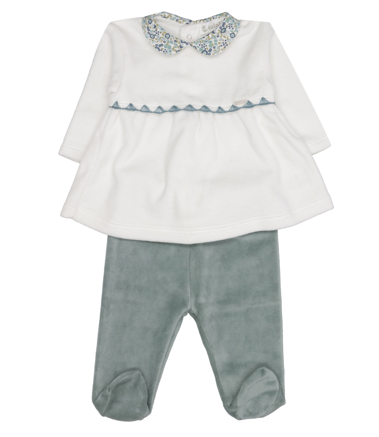 Lalalù | Set Maglia Pantalone Latte Muschio