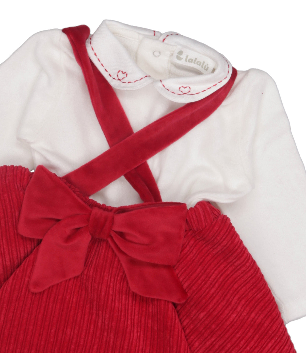 Lalalù | Set Salopette T-Shirt Rosso