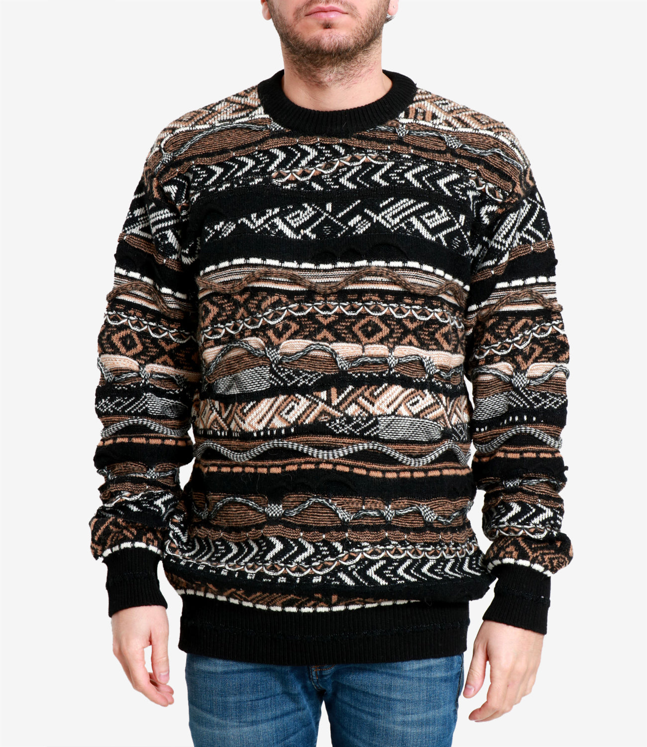 Laneus | Maglia Cammello Nero