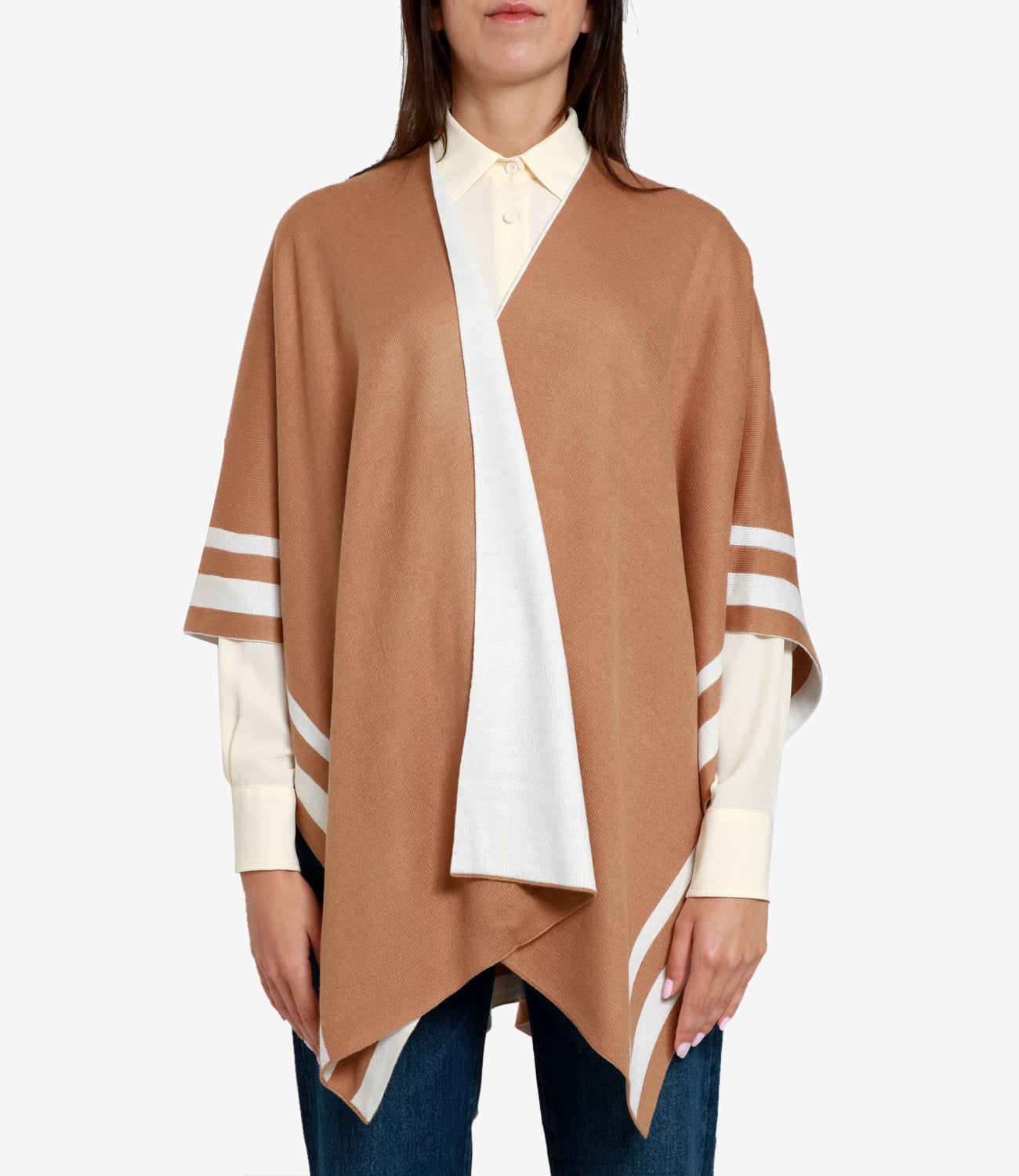 Lauren Ralph Lauren | Poncho Cammello e Panna