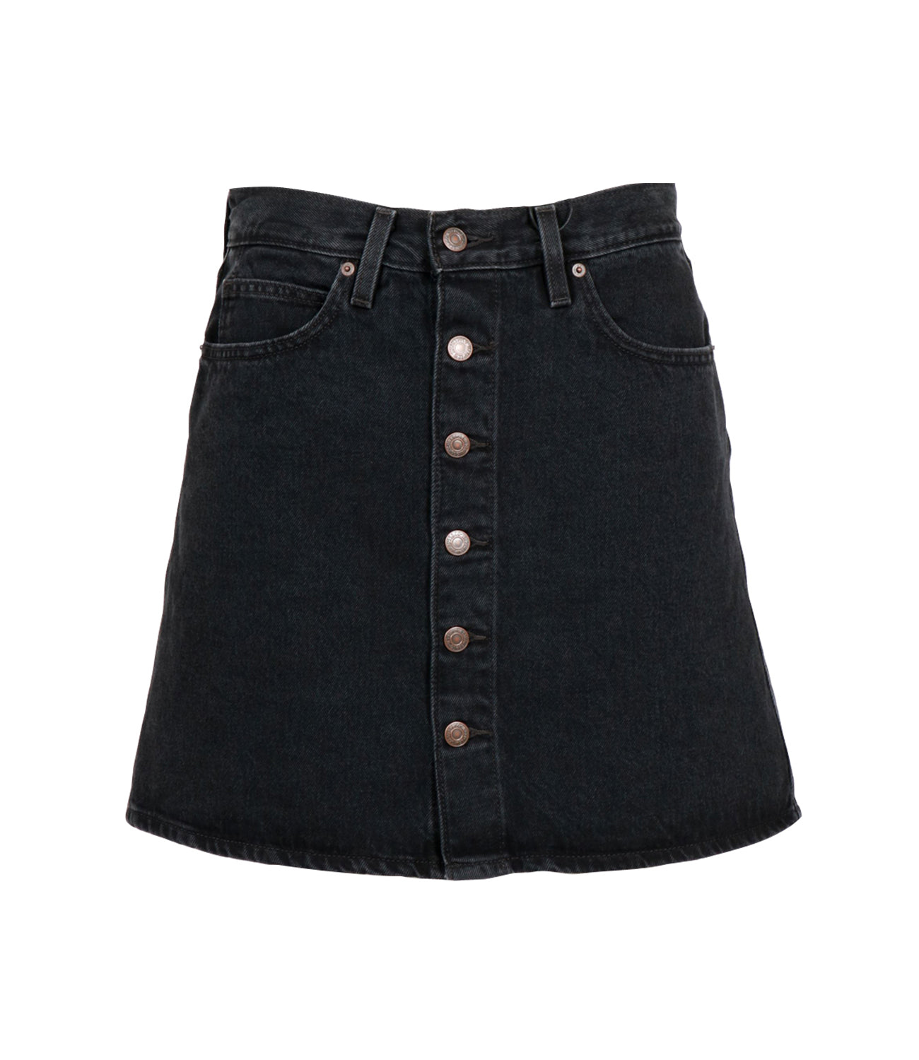 Levis | Gonna Retro Button Front Skirt Denim nero