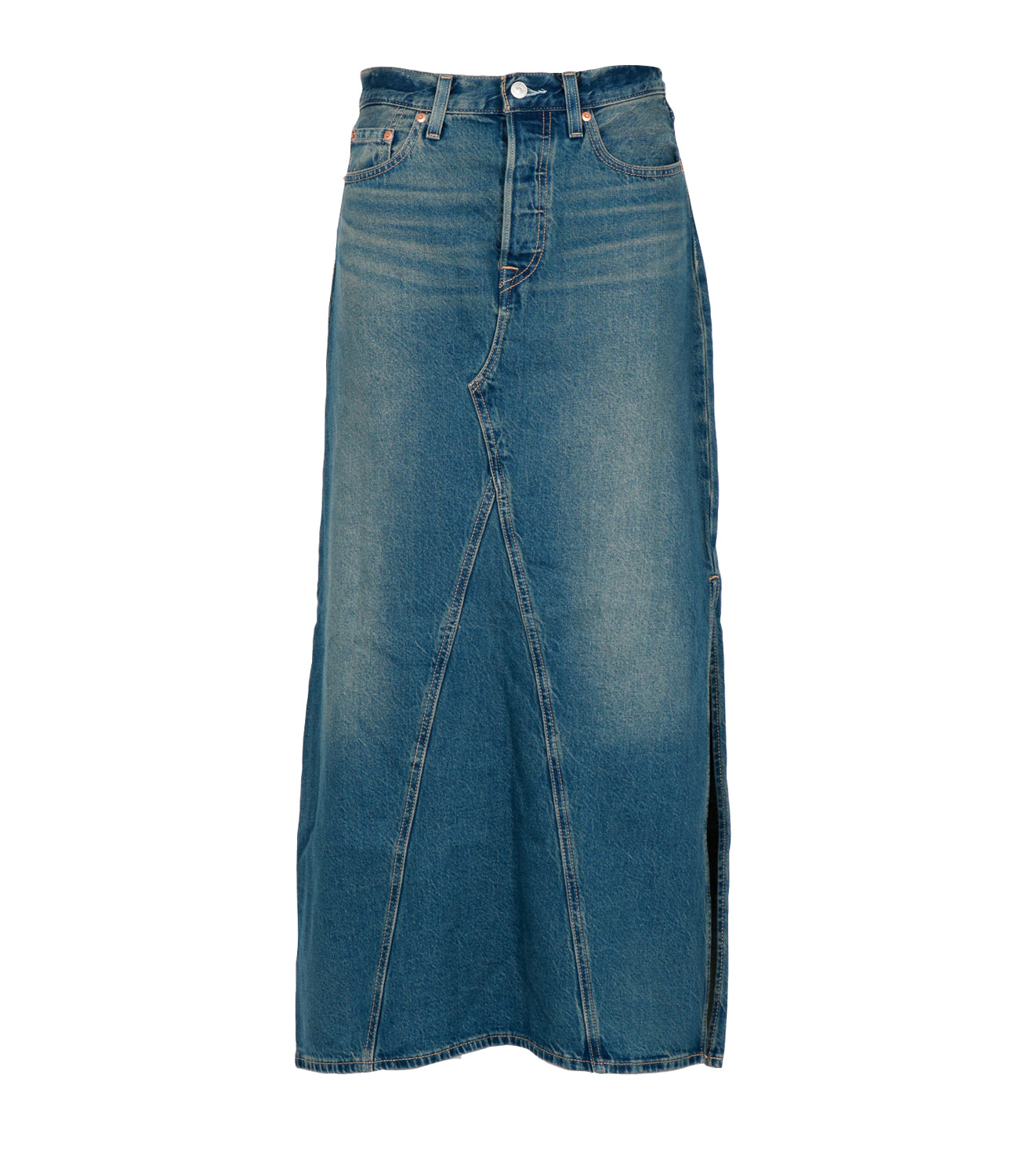 Levis | Gonna Iconic Long Skirt W/Slit Denim medio