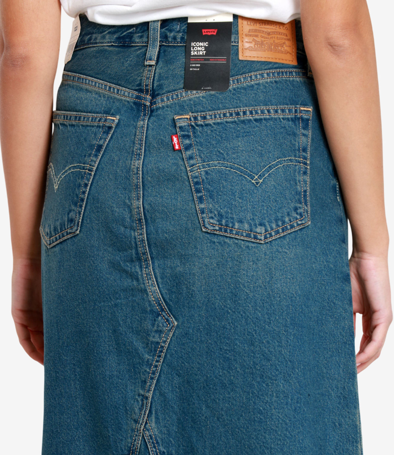 Levis | Gonna Iconic Long Skirt W/Slit Denim medio
