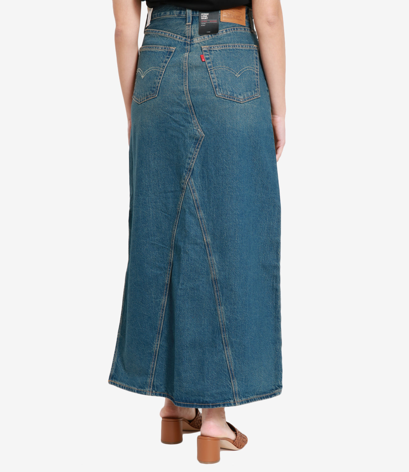 Levis | Iconic Long Skirt W/Slit Denim Medium