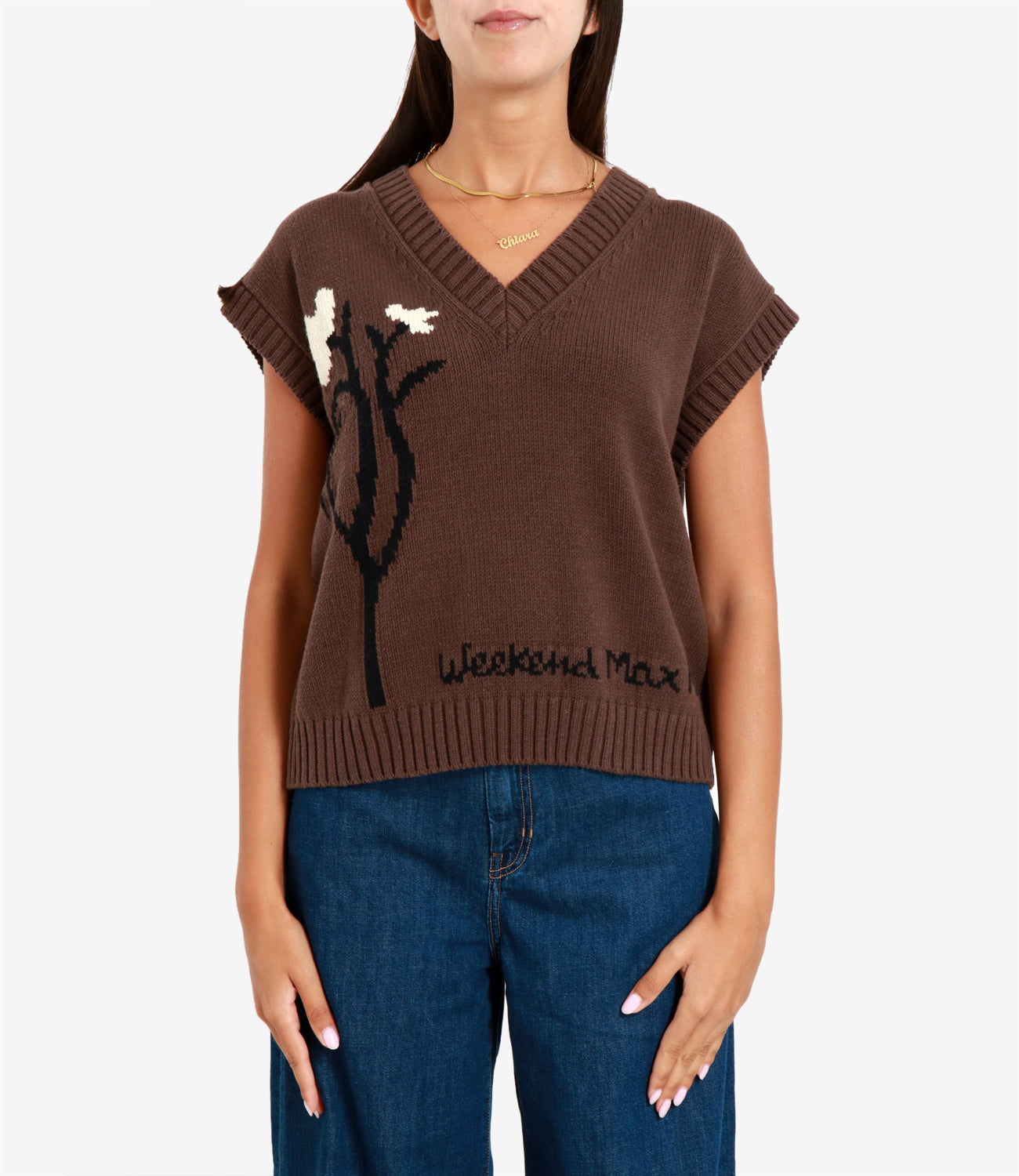 Max Mara Weekend | Gilet Crusca Marrone