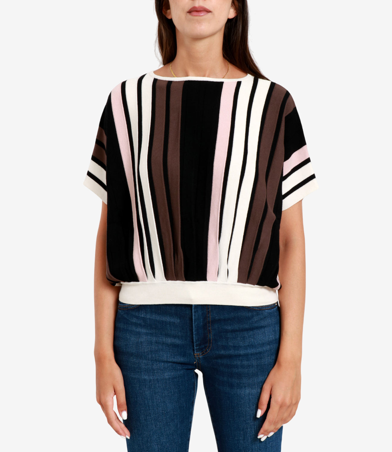 Max Mara Weekend | Maglia Pegola Avorio Nocciola e Cipria