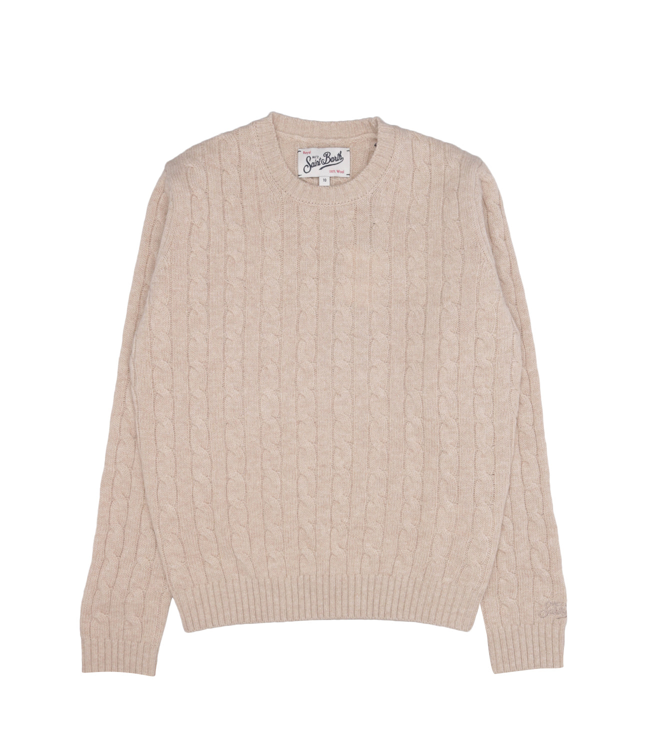 MC2 Saint Barth Kids | Maglia Nixon Braid Wool Beige