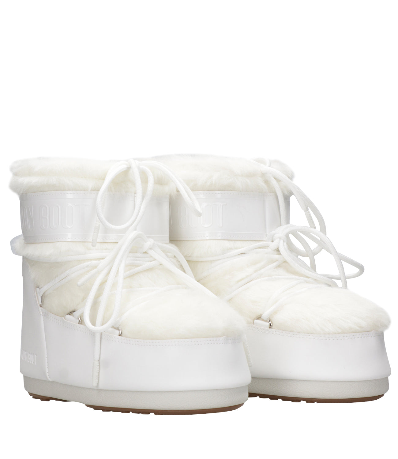 Moon Boot | Tronchetto MB Icon Low Faux Fur Bianco Ottico